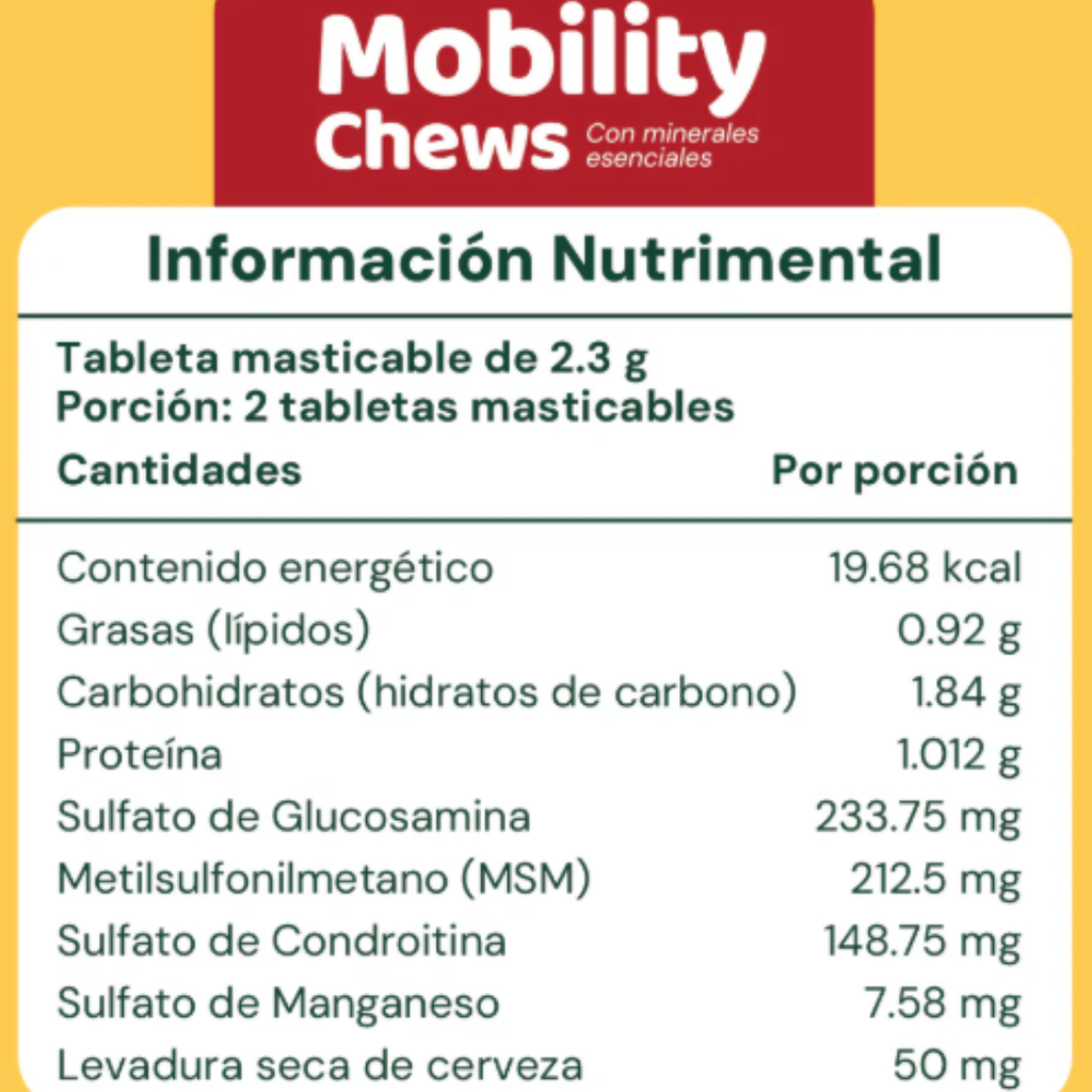 MASTICABLE PARA LA MOVILIDAD ARTICULAR EN PERROS