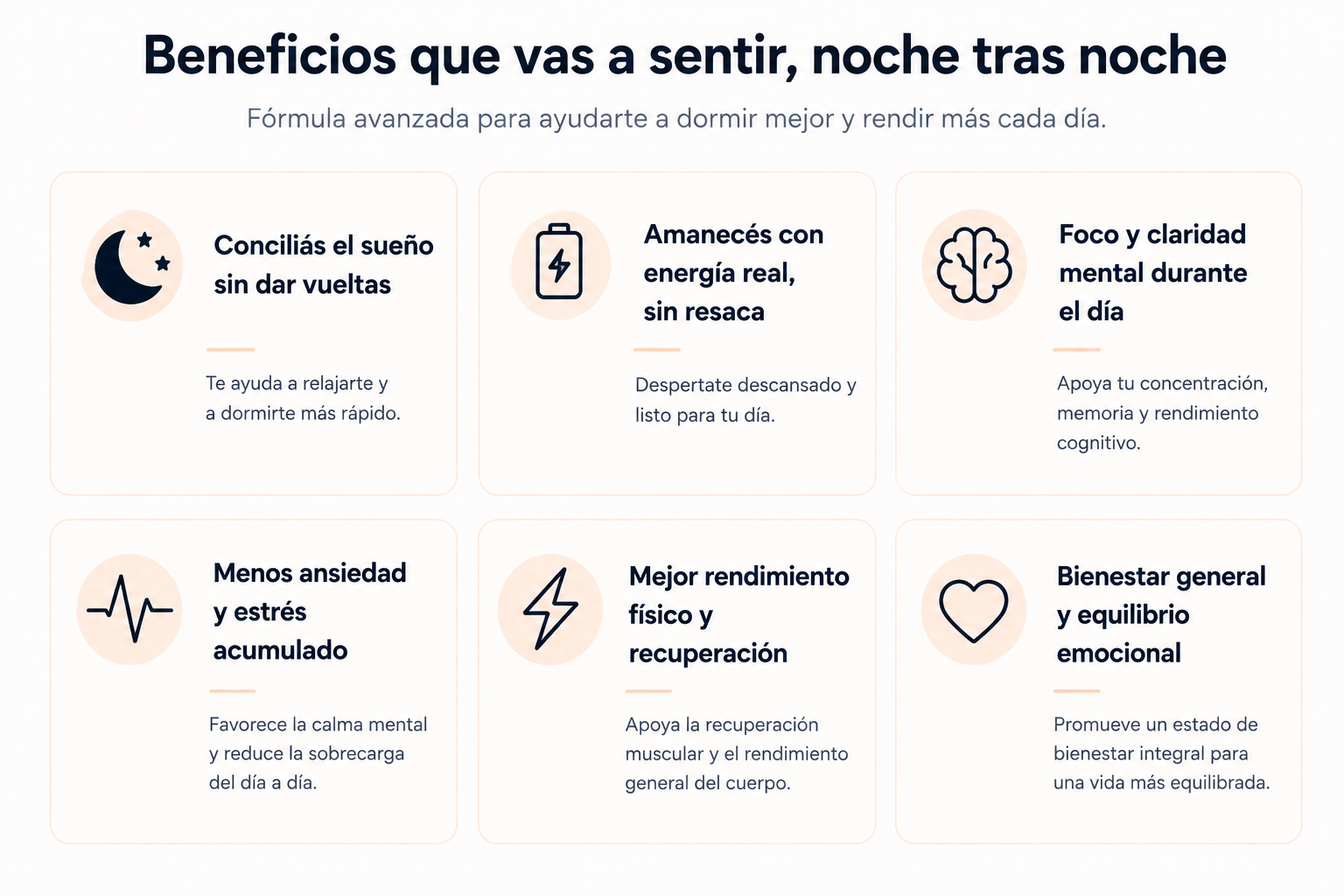 Descansar profundo. Despertar renovado