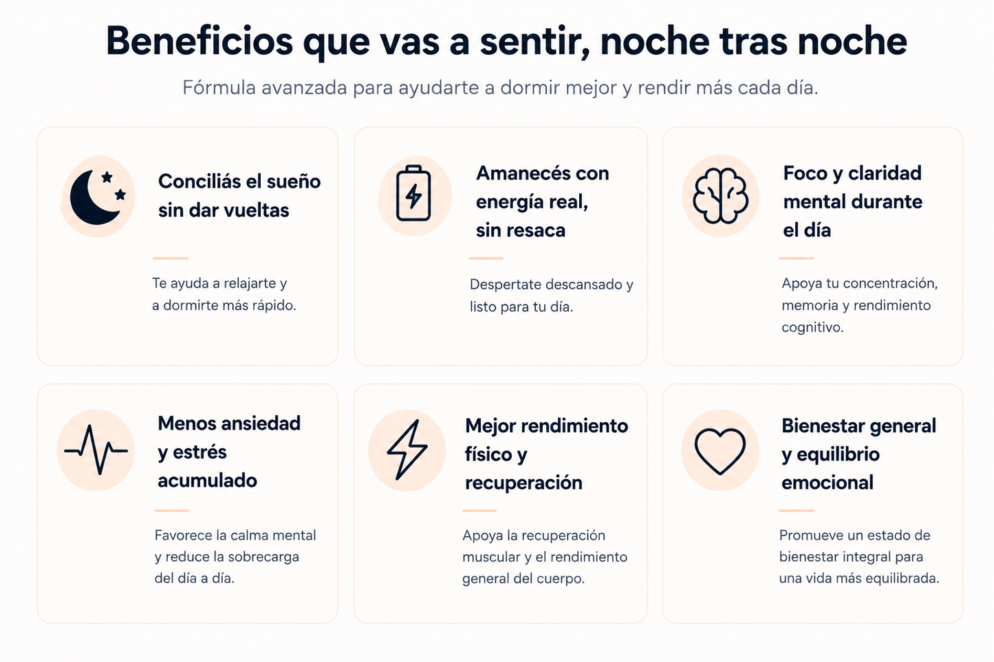 Descansar profundo. Despertar renovado